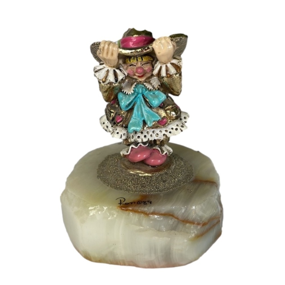 Ron Lee Vintage Circus Clown Candy Apple Artist signed